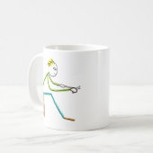 Sneejachtige Stickman Koffiemok (Voorkant links)