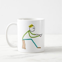 Sneejachtige Stickman Koffiemok