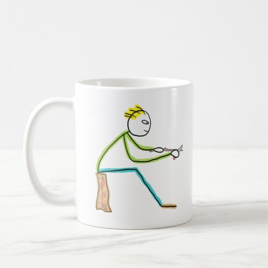 Sneejachtige Stickman Koffiemok (Links)