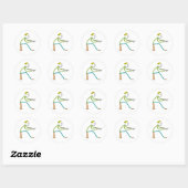 Sneejmes Mannetje Ronde Sticker (Vel)
