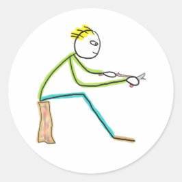 Sneejmes Mannetje Ronde Sticker