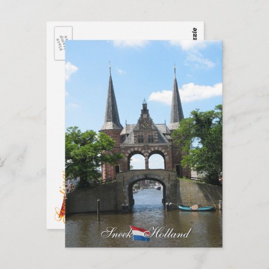 Sneek Water Gate Holland Briefkaart (Voorkant / Achterkant)