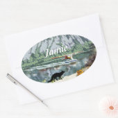 Sneeky als een fox ovale sticker (Envelop)