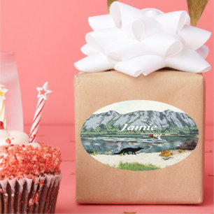 Sneeky als een fox ovale sticker