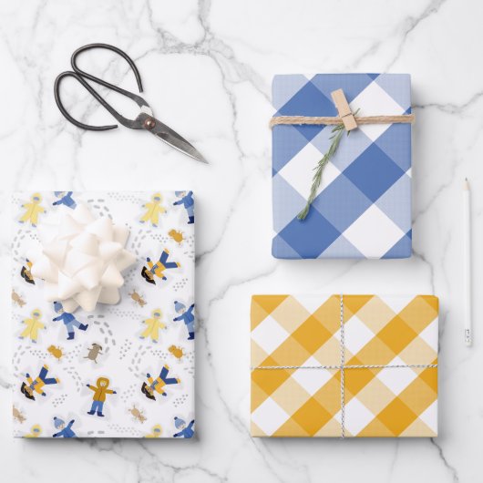 Sneengel Kinder papierbladen voor het oppakken van Inpakpapier Vel (Voorkant)