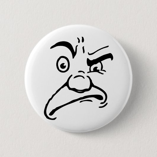 Sneering Cartoon Face Ronde Button 5,7 Cm (Voorkant)