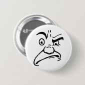 Sneering Cartoon Face Ronde Button 5,7 Cm (Voorkant /achterkant)