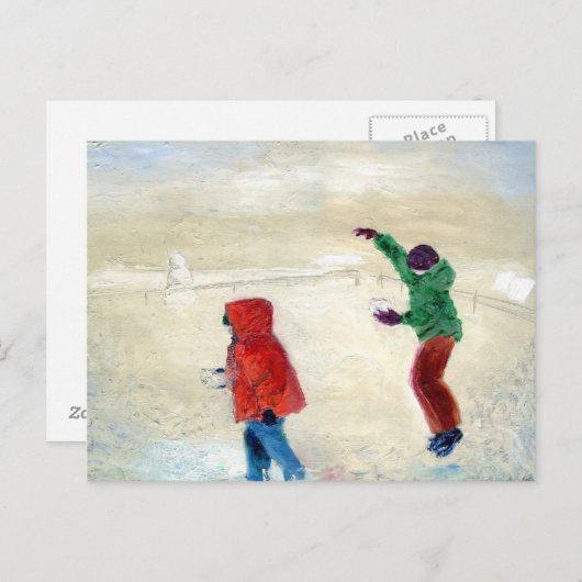 Sneeuw! 2014 briefkaart (Voorkant / Achterkant)