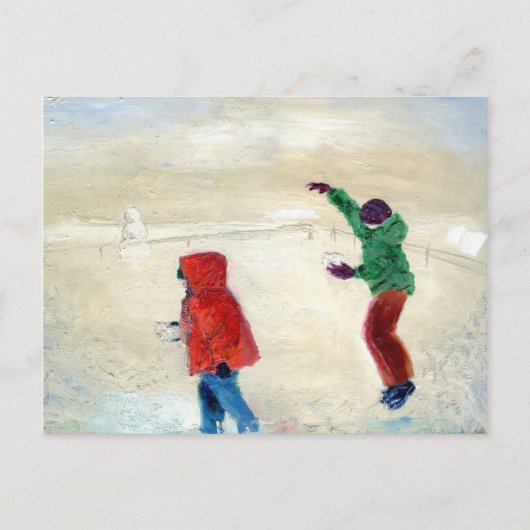 Sneeuw! 2014 briefkaart (Voorkant)