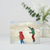 Sneeuw! 2014 briefkaart (Staand voorkant)