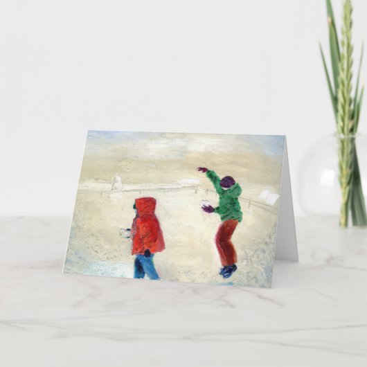 Sneeuw! 2014 feestdagen kaart (Voorkant)