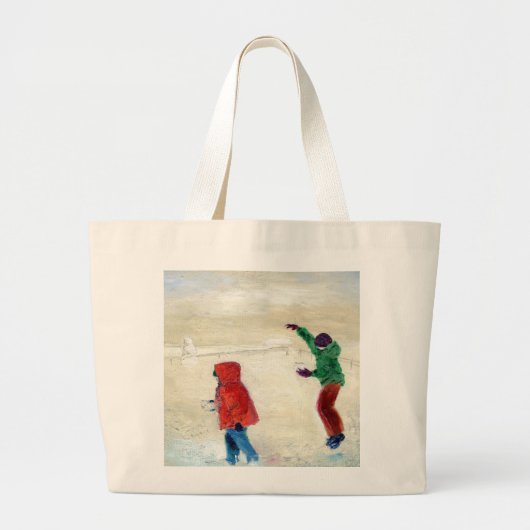 Sneeuw! 2014 grote tote bag (Voorkant)