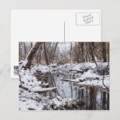 Sneeuw aan de rivier briefkaart (Voorkant / Achterkant)
