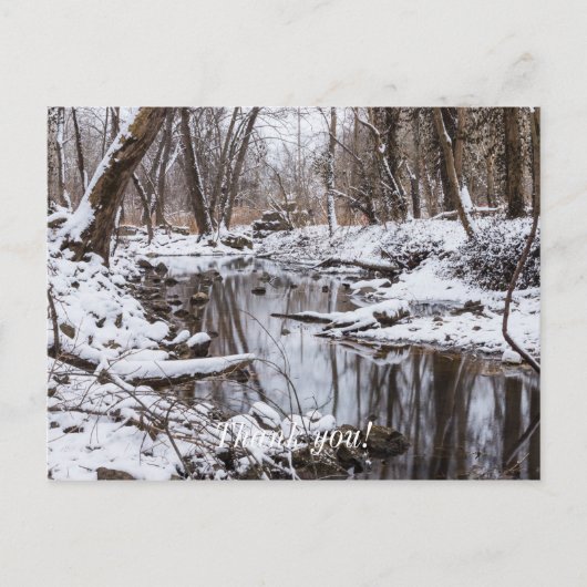 Sneeuw aan de rivier briefkaart (Voorkant)