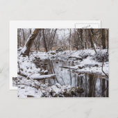 Sneeuw aan de rivierkant briefkaart (Voorkant / Achterkant)