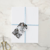 Sneeuw Abstract Cadeaulabel (Met Touw)