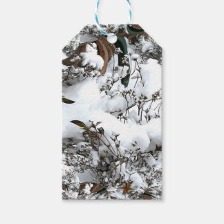 Sneeuw Abstract Cadeaulabel