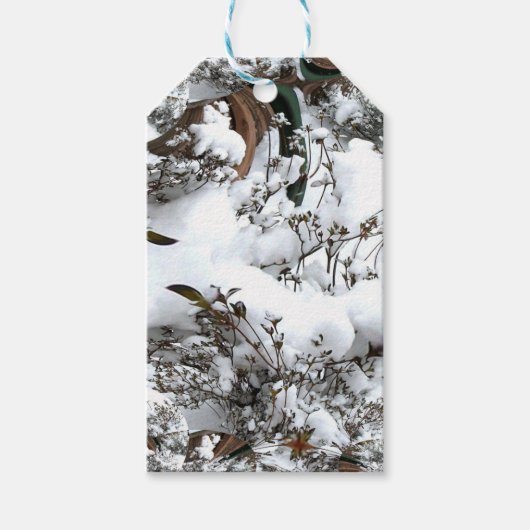 Sneeuw Abstract Cadeaulabel (Voorkant)