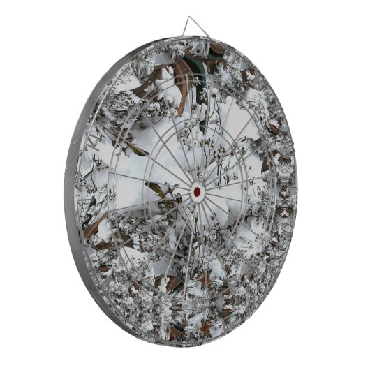 Sneeuw Abstract Dartbord (Voorkant Links)