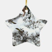 Sneeuw Abstract Keramisch Ornament (Achterkant)