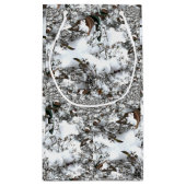Sneeuw Abstract Klein Cadeauzakje (Achterkant)