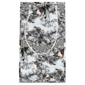 Sneeuw Abstract Klein Cadeauzakje (Voorkant)