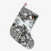 Sneeuw Abstract Kleine Kerstsok (Voorkant (Hangend))