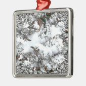 Sneeuw Abstract Metalen Ornament (Links)