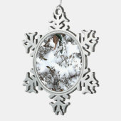 Sneeuw Abstract Tin Sneeuwvlok Ornament (Rechts)