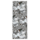 Sneeuw Abstract Wijn Cadeautas (Achterkant)