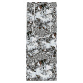 Sneeuw Abstract Wijn Cadeautas (Voorkant)