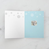 Sneeuw Alpaca Kerstkaart Kaart (Binnen)