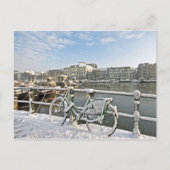 Sneeuw Amsterdam in Amstel in Nederland Briefkaart (Voorkant)