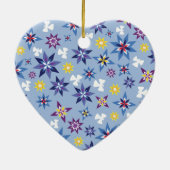 sneeuw Angel Red en Blue Keramisch Ornament (Achterkant)