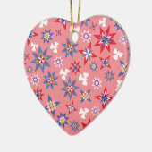 sneeuw Angel Red en Blue Keramisch Ornament (Links)