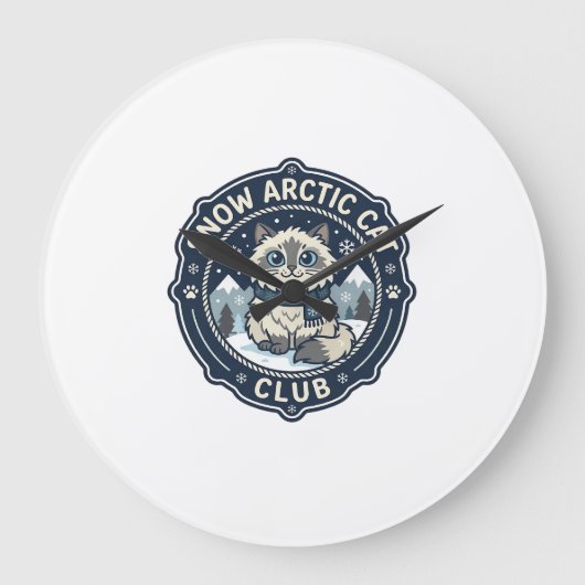 Sneeuw Arctic Cat POD Vector Kunst - Sneeuw Arctic Grote Klok (Voorkant)