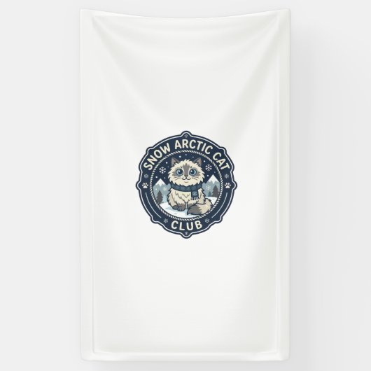 Sneeuw Arctic Cat POD Vector Kunst - Sneeuw Arctic Spandoek (Verticaal)