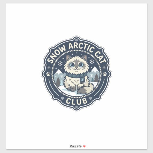 Sneeuw Arctic Cat POD Vector Kunst - Sneeuw Arctic Sticker (Vel)