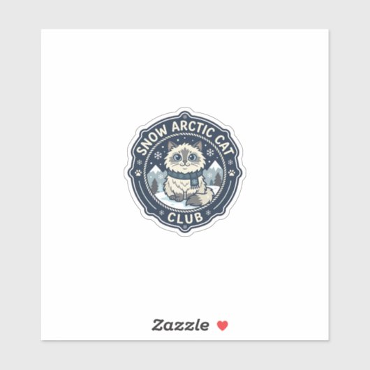 Sneeuw Arctic Cat POD Vector Kunst - Sneeuw Arctic Sticker (Vel)
