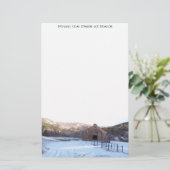 Sneeuw-, Barn- en gebergte Briefpapier (Staand voorkant)