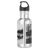 Sneeuw Beauty James River Grayscale Stainless Stee Waterfles (Achterkant)