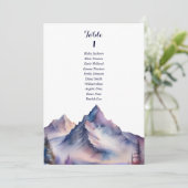 Sneeuw bedekt bergen bruiloft kaart (Staand voorkant)