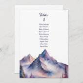 Sneeuw bedekt bergen bruiloft kaart (Voorkant / Achterkant)