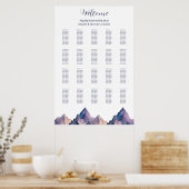 Sneeuw bedekt bergen bruiloft zithoek grafiek poster (Keuken)