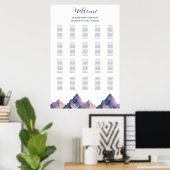 Sneeuw bedekt bergen bruiloft zithoek grafiek poster (Thuiskantoor)