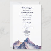 Sneeuw bedekt bergen huwelijksprogramma (Voorkant)