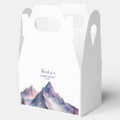 Sneeuw bedekt bergen landschap bruiloft bedankdoosjes (Geopend)