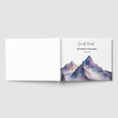 Sneeuw bedekt bergen landschap bruiloft gastenboek (Volledig)