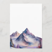 Sneeuw bedekt bergen landschap bruiloft informatiekaartje (Achterkant)