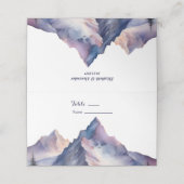 Sneeuw bedekt bergen landschap bruiloft plaatskaartje (Buitenkant ongevouwen)